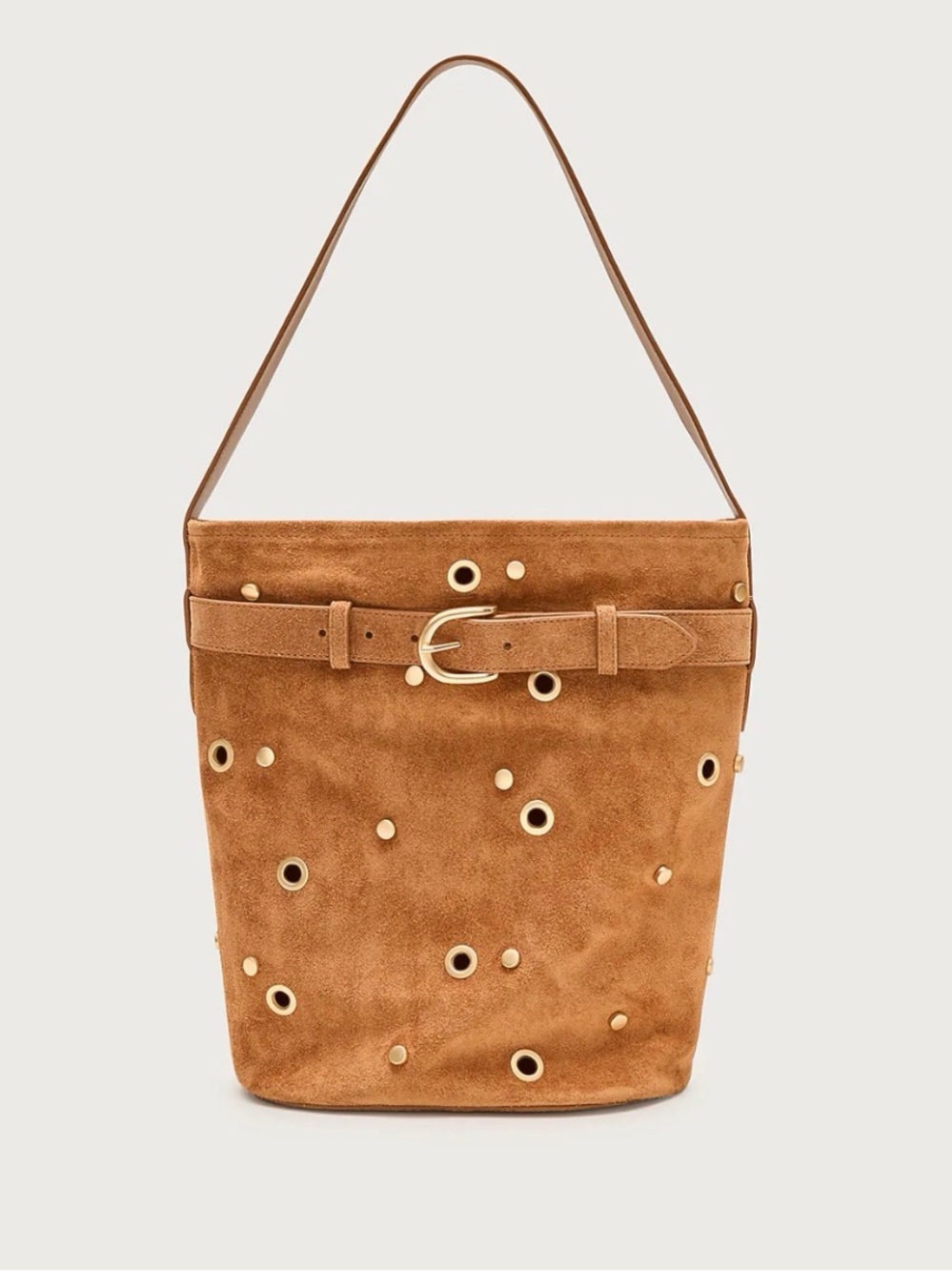 J. Crew Berkeley belted bucket bag in studded suede - Picture 2 of 7